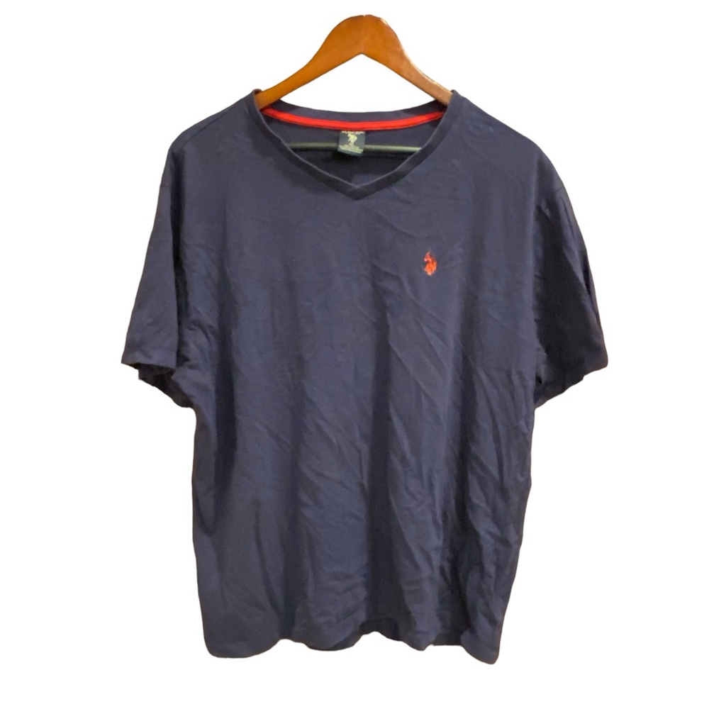 Polo Ralph‎ Lauren V Neck Shirt Blue Embroidered Mini Pony Size Men’s  XL
